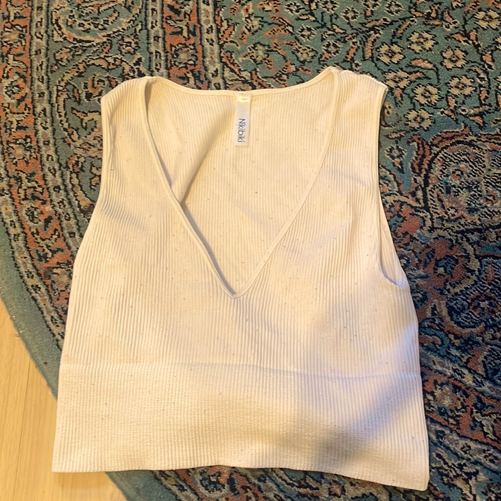 Off-white cropped tank top (nikibiki)